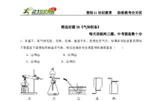 2015年中考倒計(jì)時(shí)化學(xué)每天一練 專題36 氣體制備及其他氣體分析精選好題解析